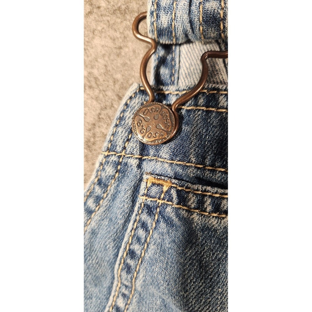 OshKoshVintage B'gosh Overalls Boys 24M Blue Denim Cargo Utility Adjustable - Picture 3 of 14